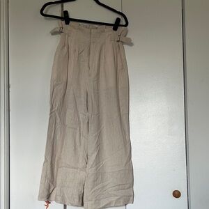 Abercrombie Linen Wide-Leg Pants. Size small short.